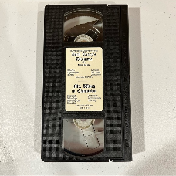 Dick Tracy’s Dilemma and Mr. Wong in Chinatown VHS tape - Picture 3 of 4